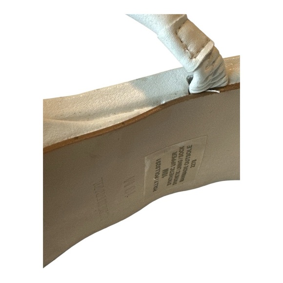 Steve Madden Polly Slide Sandals - White, Size 10 - 4” Heel - Picture 8 of 9